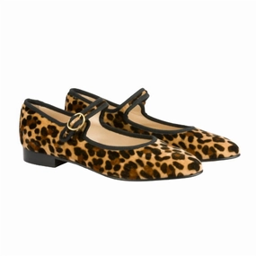 Leopard Mary Jane Loafers Womens Flats special deals