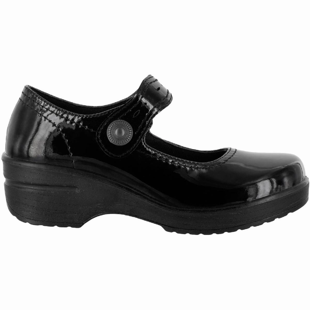 Let See Womens Faux Leather Slip On Clogs