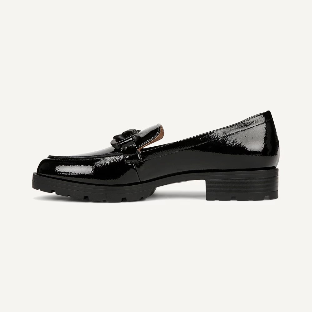LifeStride London 2 I9420S1-002 Loafers Women's 9 Black Leather Slip On KHD2659