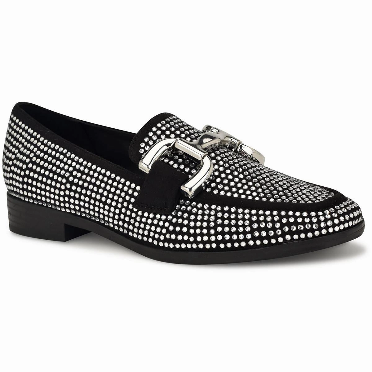 Lilma Womens Embellished Textured Slip-On Sneakers Soft Sole Flats Womens sale