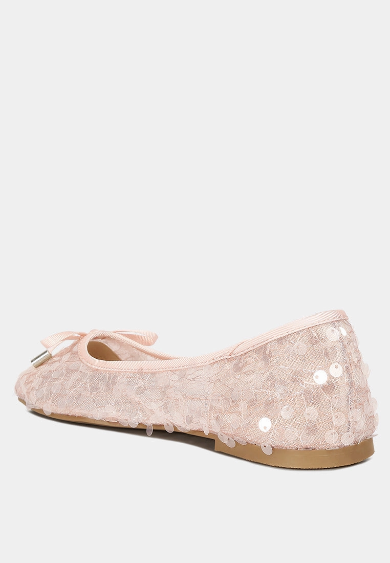 lysander sequin embellished sheer ballet flats