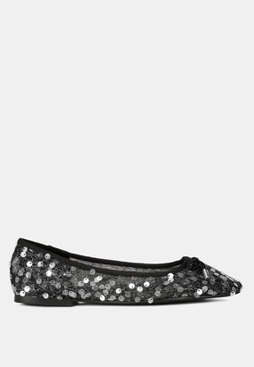 lysander sequin embellished sheer ballet flats Soft Sole Flats Womens sale