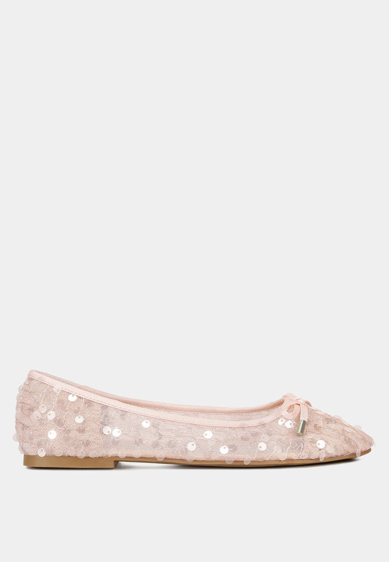 lysander sequin embellished sheer ballet flats