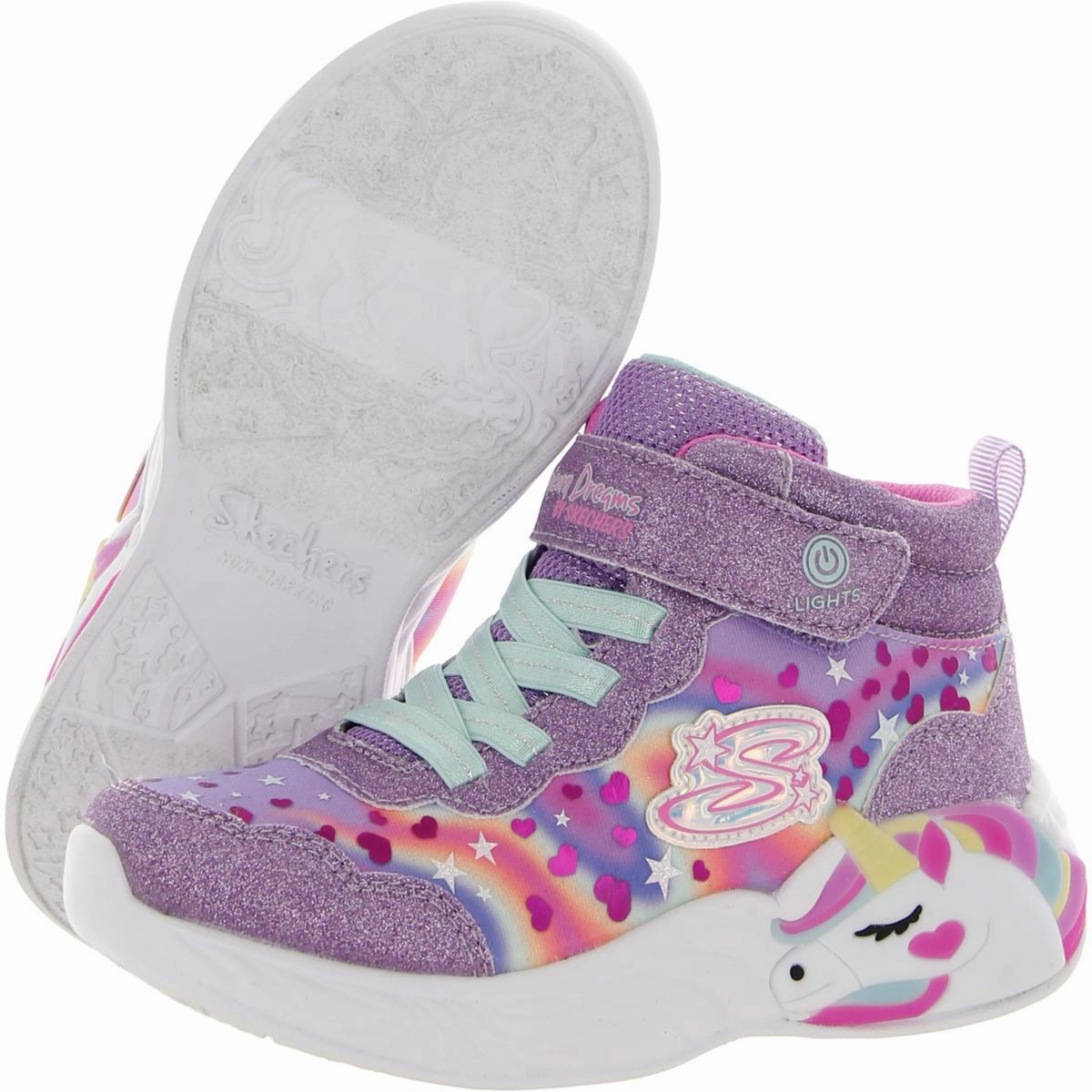 Magical Dreamer Girls Glitter High Top Light-Up Shoes