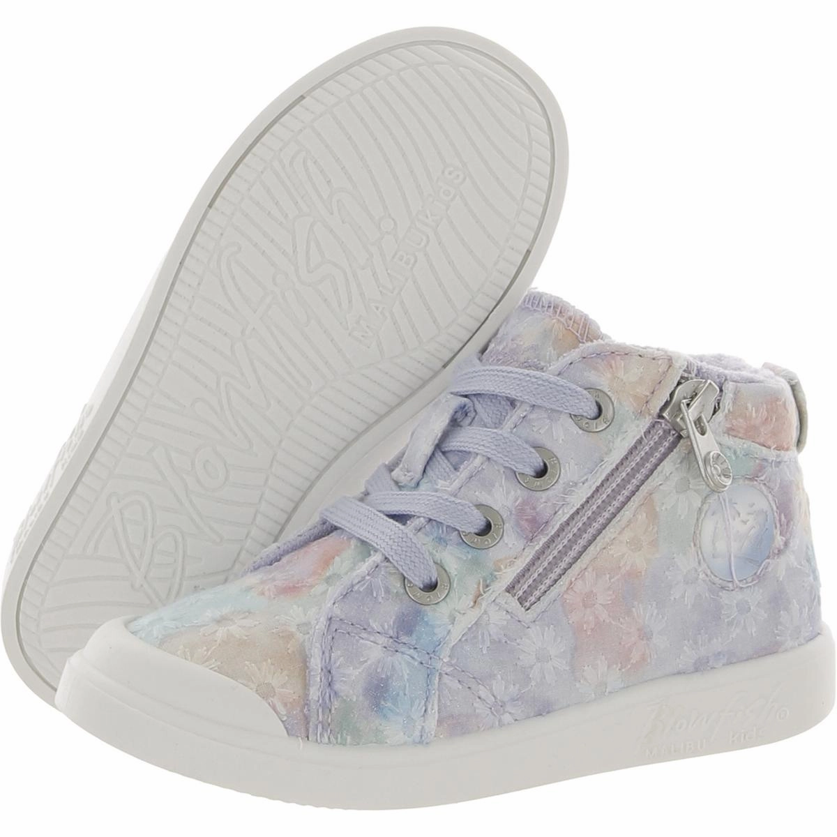 Malibu Kids Girls Zipper Canvas Athletic and Training Shoes