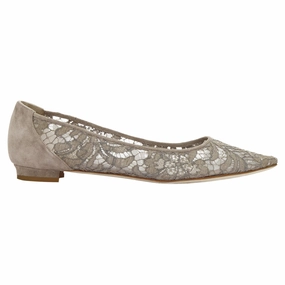 Manolo Blahnik Lace Suede Pointy Toes Flat Shoes Womens Flat Shoes clearance