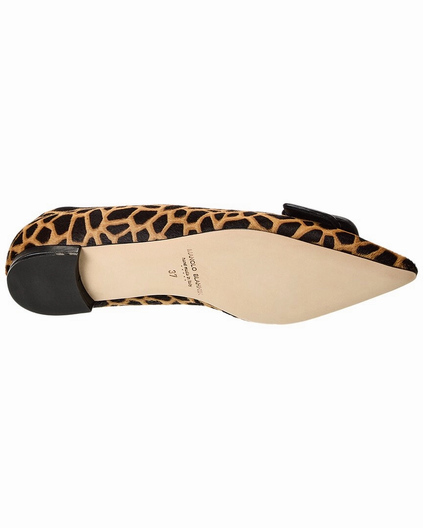 Manolo Blahnik Maysale Haircalf Flat