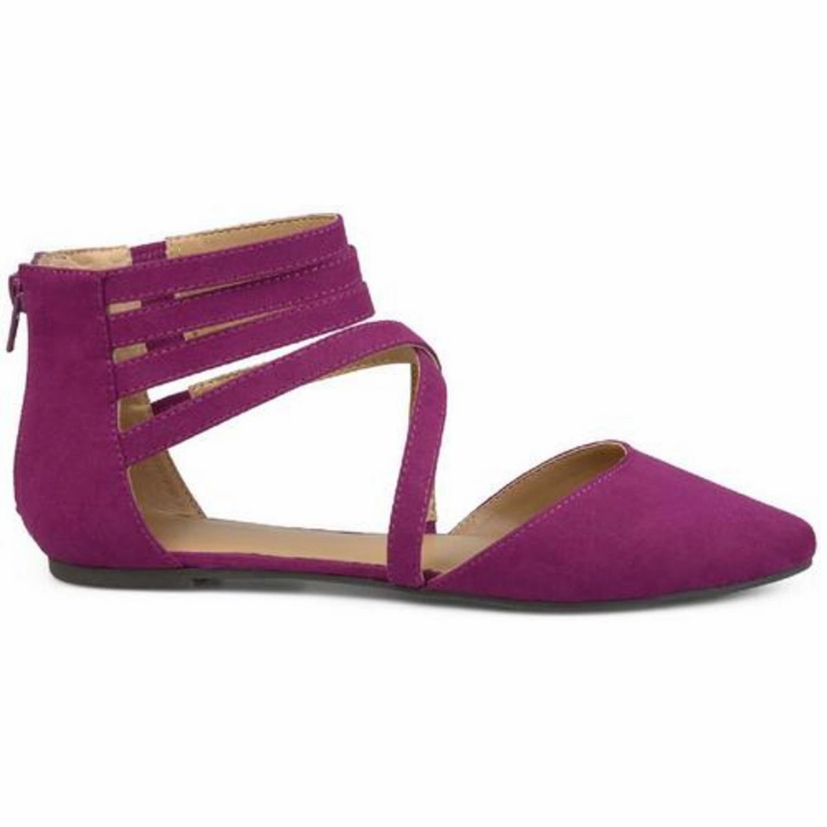Marlee Womens Faux Suede Casual Pointed Toe Flats
