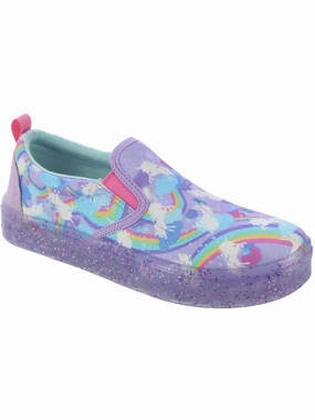 Marley Lights Girls Glitter Slip On Light-Up Shoes Affordable Casual Footwear for Girls