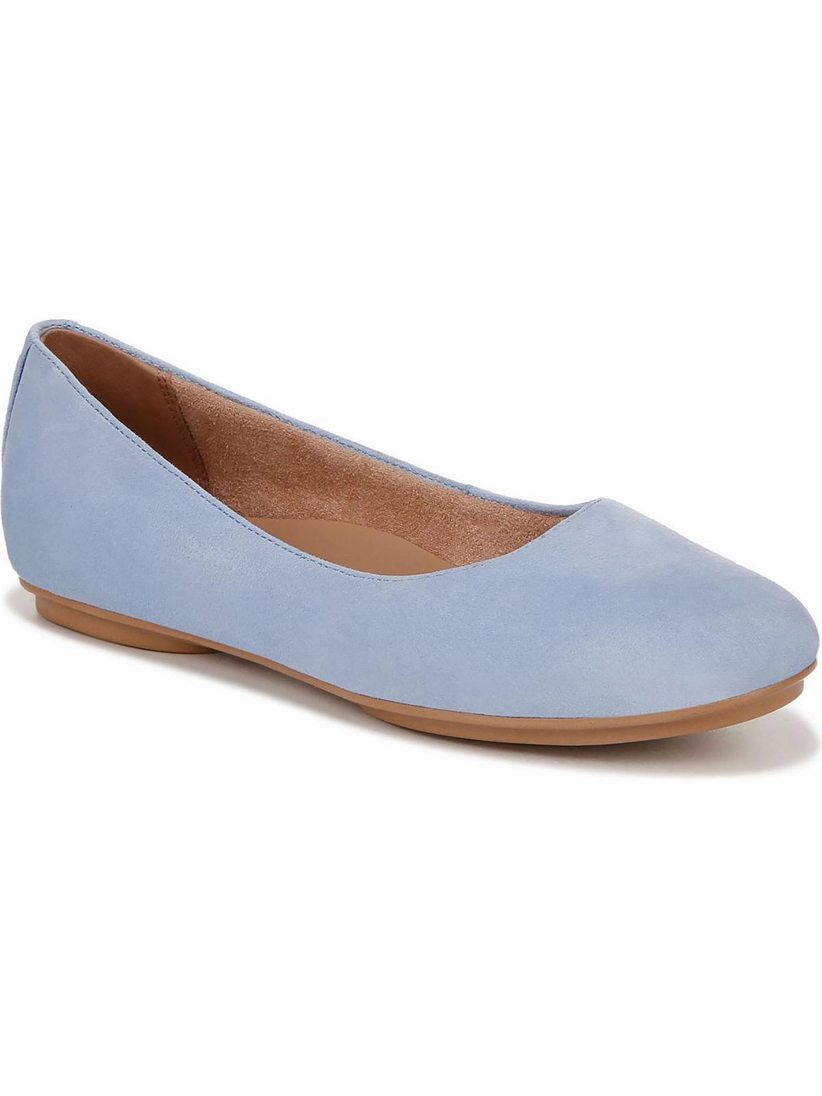 Maxwell Womens Faux Leather Round Toe Flats