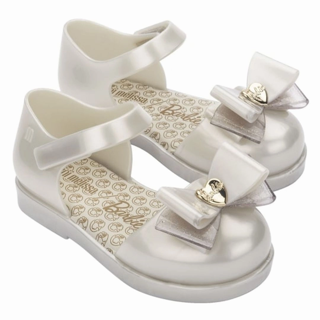 Metallic White Amy Barbie Sandals Girls Shoes promo price