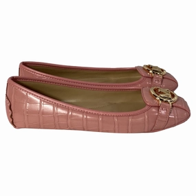 Michael Kors Fulton Moccasin in Primrose Pink  Crocodile Embossed Leather Womens Casual Flats sale