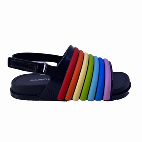 Mini Melissa Girls Black Colorful Sandals Boys Casual Shoes clearance