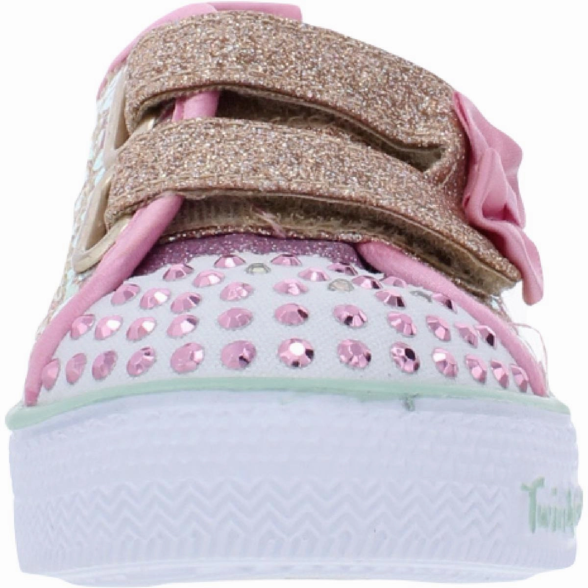 Mini Mermaid Girls Metallic Sequined Light-Up Shoes