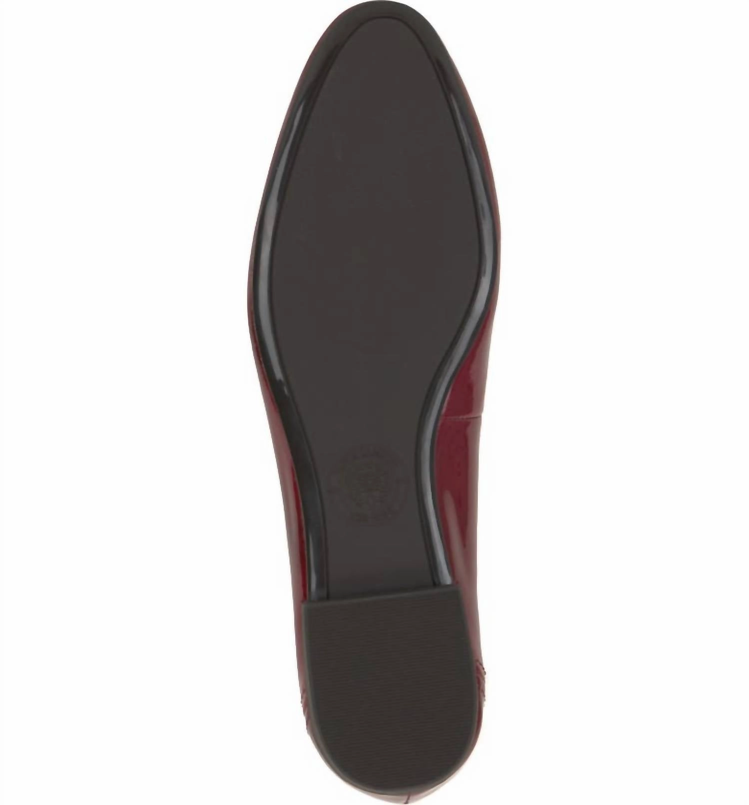 Minndy Ballet Flat In Red Currant