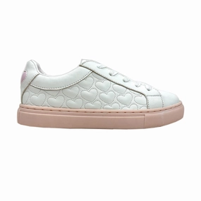 Miss Ari Hearts Sneaker in White - Kids Girls Shoes promo price