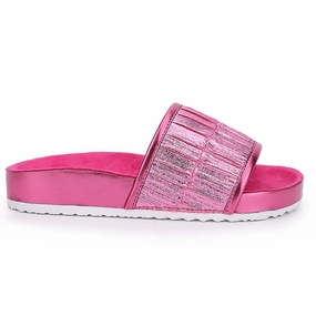 Miss Ariel Slide in Pink Metallic - Kids Discount Girls Shoes with deals