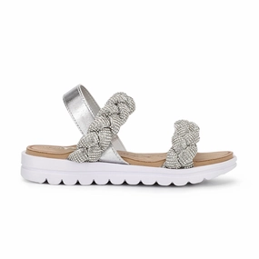 Miss Bradie Glam Sandal in Silver - Kids Girls Shoes promo price
