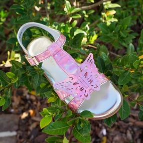 Miss Butterfly Sandal in Rainbow Iridescent - Kids Girls Shoes promo price