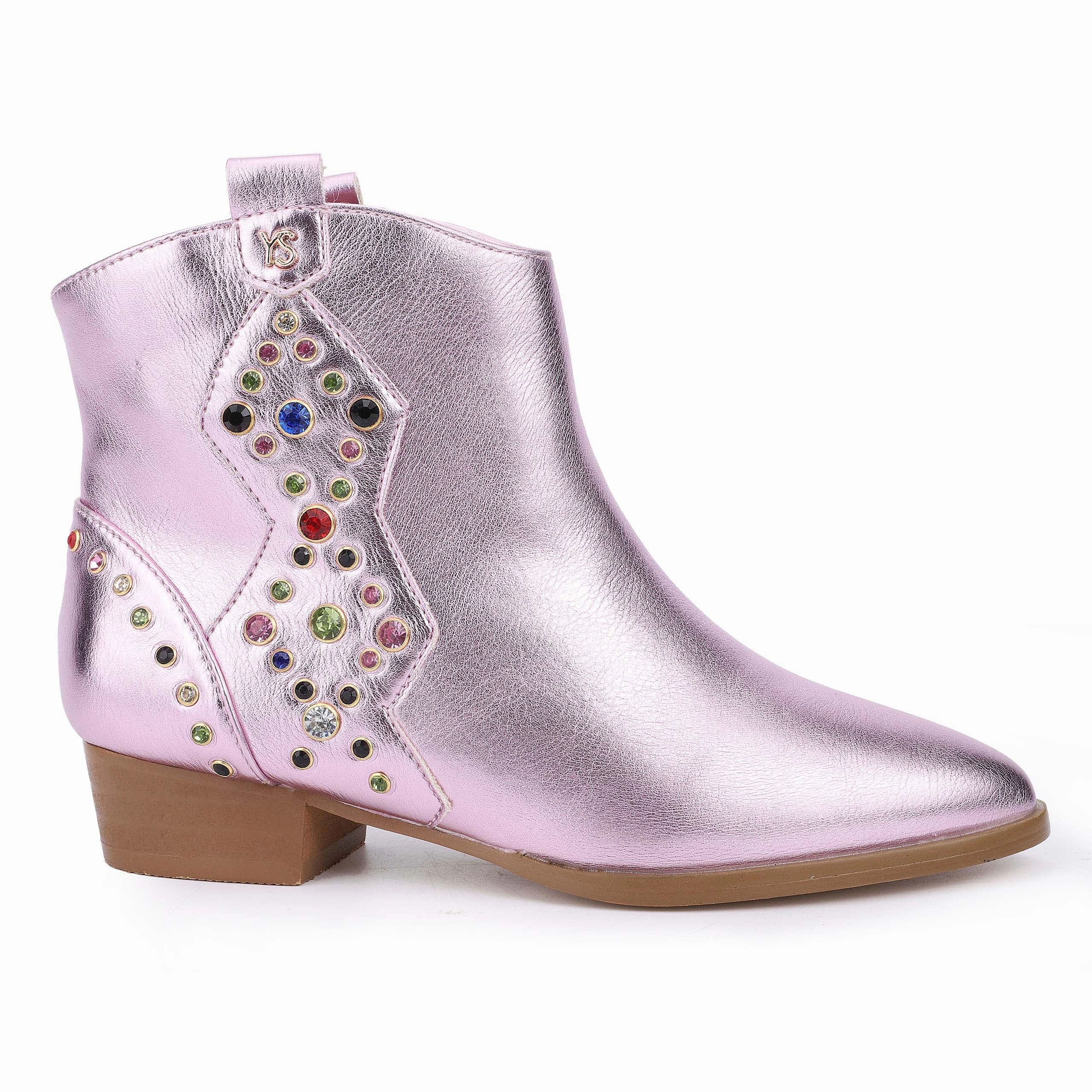 Miss Dallas Gem Western Boot in Pink - Kids