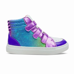 Miss Hannah Velcro Sneaker in Purple - Kids Affordable Casual Footwear for Girls