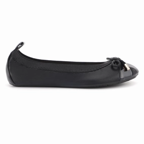 Miss Samantha Ballet Flat in Black - Kids Girls Shoes promo price