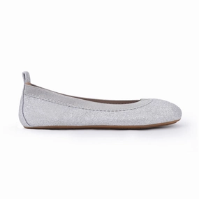 Miss Samara Ballet Flat in Silver Glitter - Kids Girls Shoes promo price