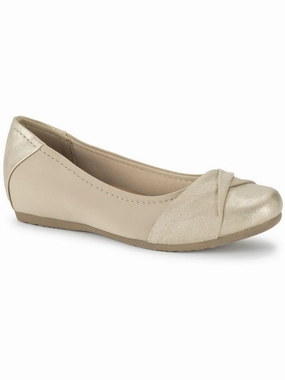 Mitsy Womens Faux Leather Twist Front Ballet Flats Womens Flat Shoes clearance