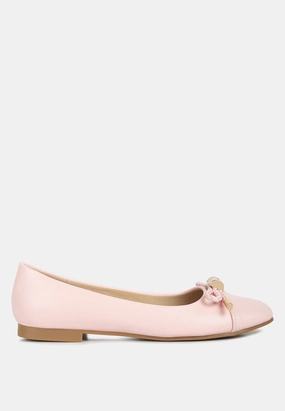 moi metallic embellished flat ballerinas Womens Flat Shoes clearance
