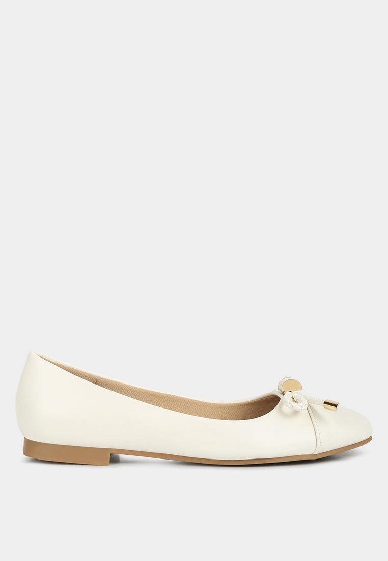 moi metallic embellished flat ballerinas
