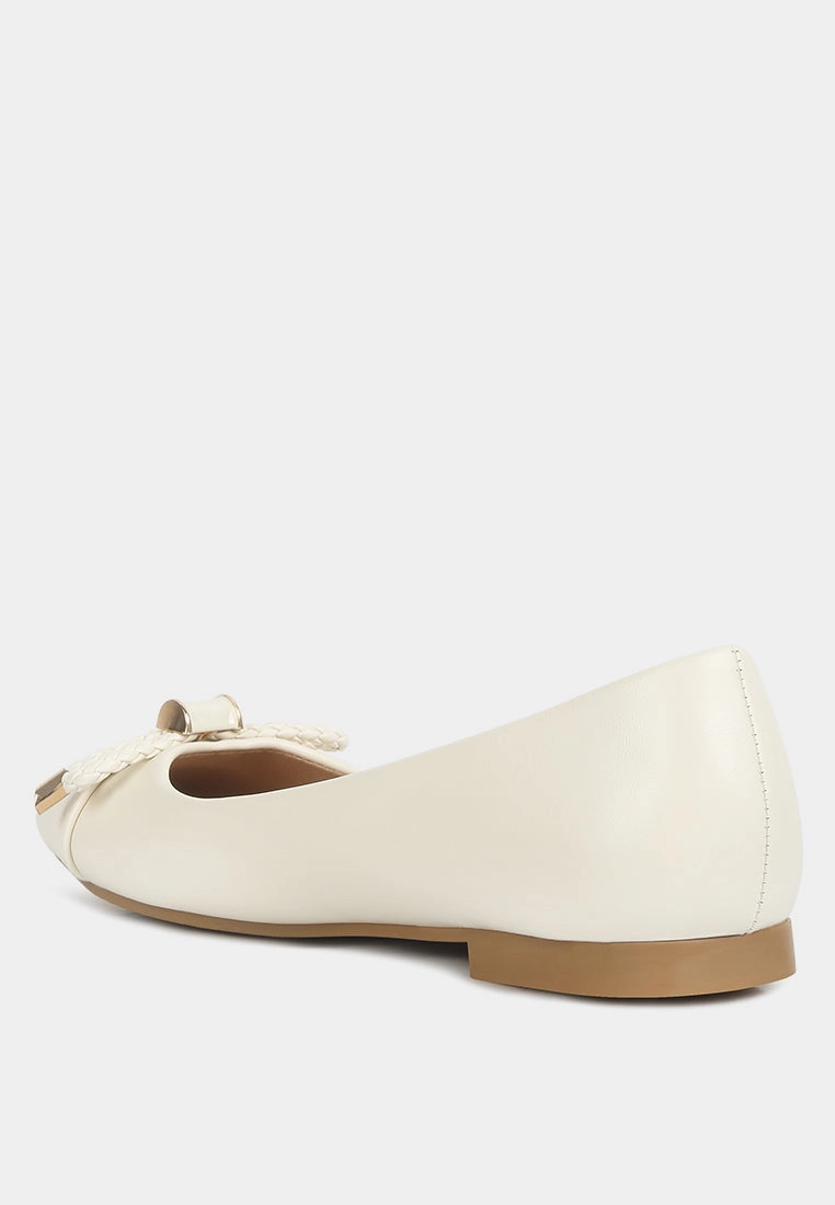 moi metallic embellished flat ballerinas