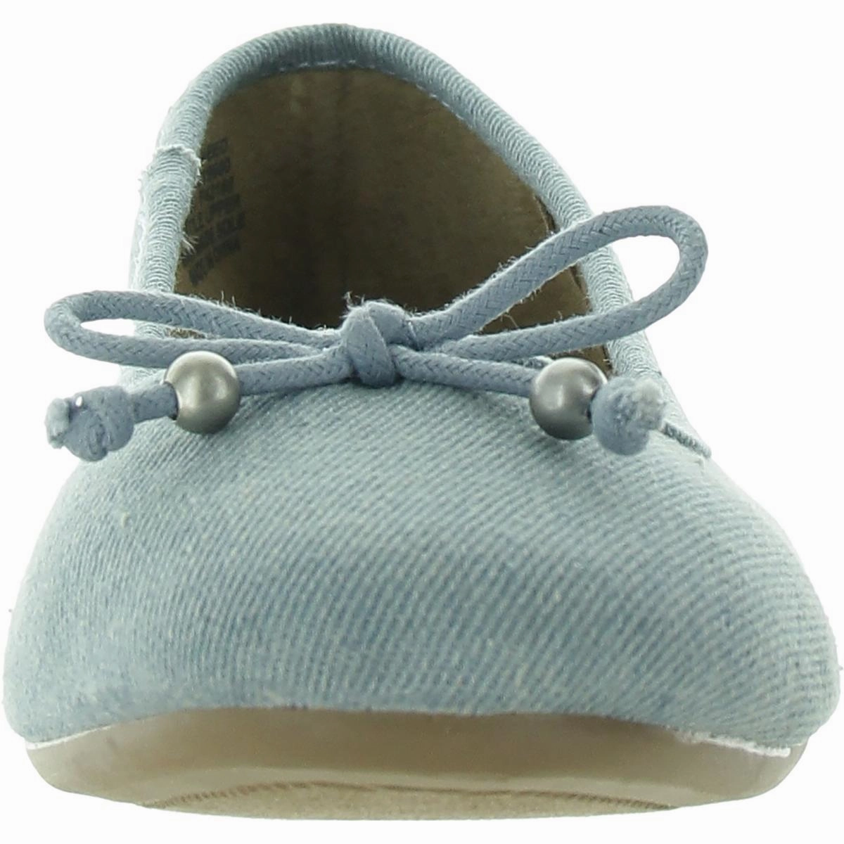 MONAEE Womens Bow Denim Ballet Flats