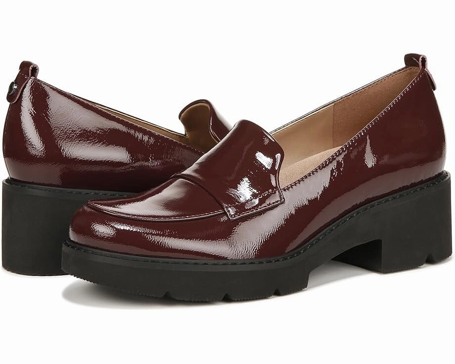 Naturalizer Darry H7079L6602 Flat Womens 6.5 Brown Leather Loafers Shoes KHD2664 Comfy Women Flats under $50