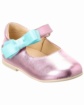 Naturino Clarinta Metallic Leather Flat Affordable Casual Footwear for Girls