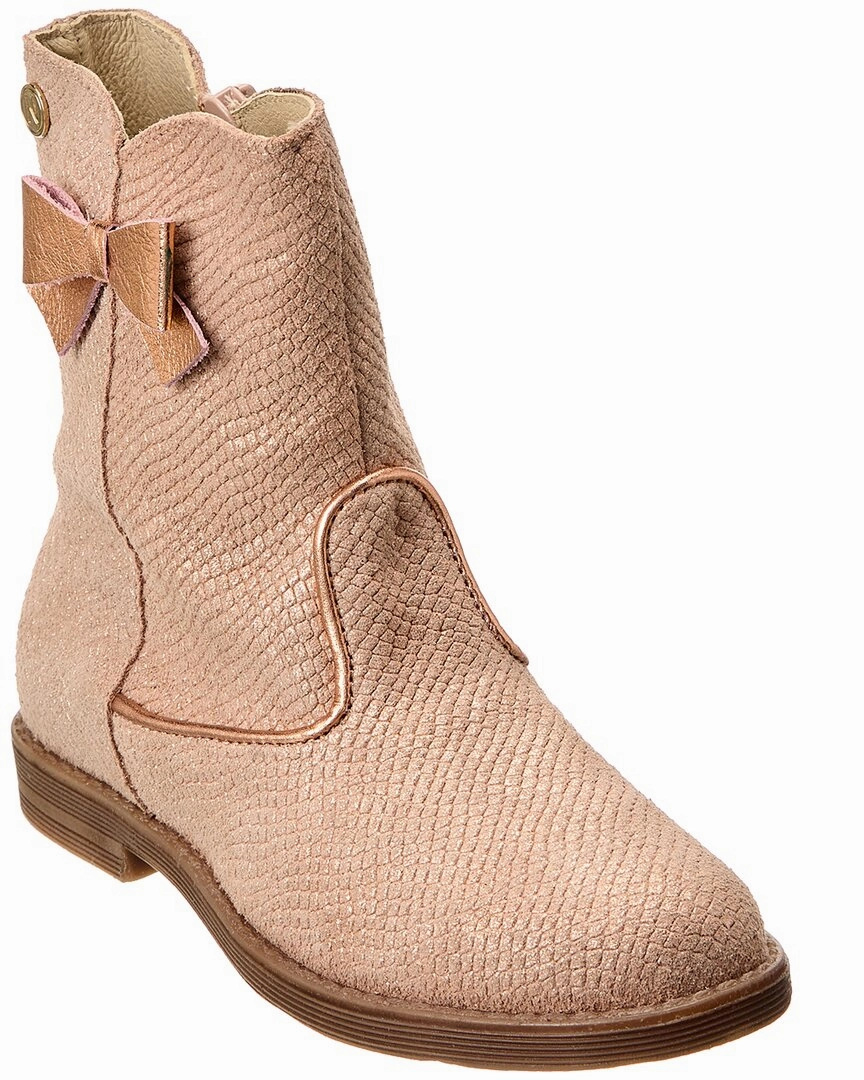 Naturino Morein Lizard-Embossed Leather Boot Discount Boys Footwear online