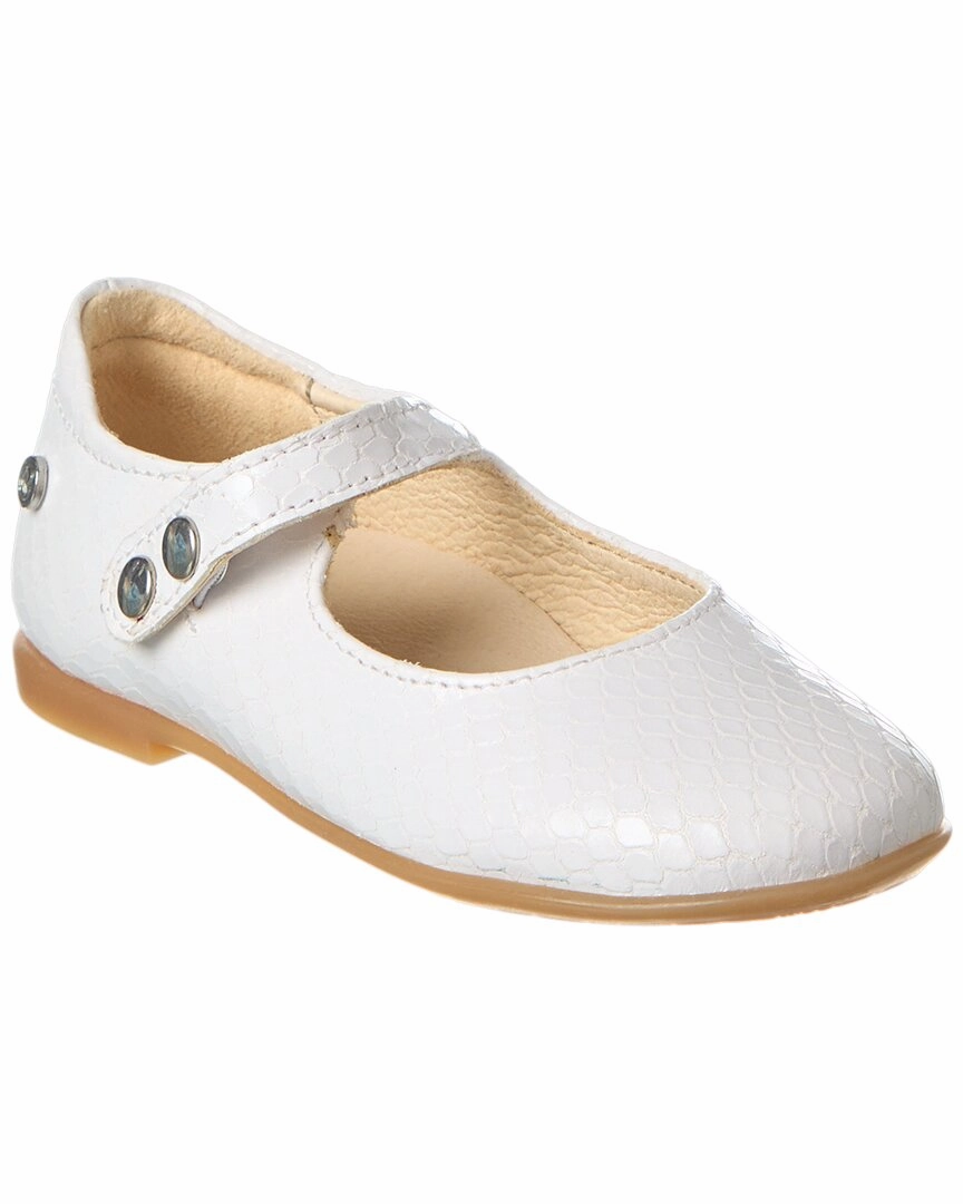 Naturino Ovindoli Python-Embossed Leather Flat Affordable Casual Footwear for Girls