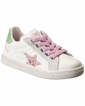 Naturino Pinn Zip Leather Sneaker Girls Casual Shoes promo price