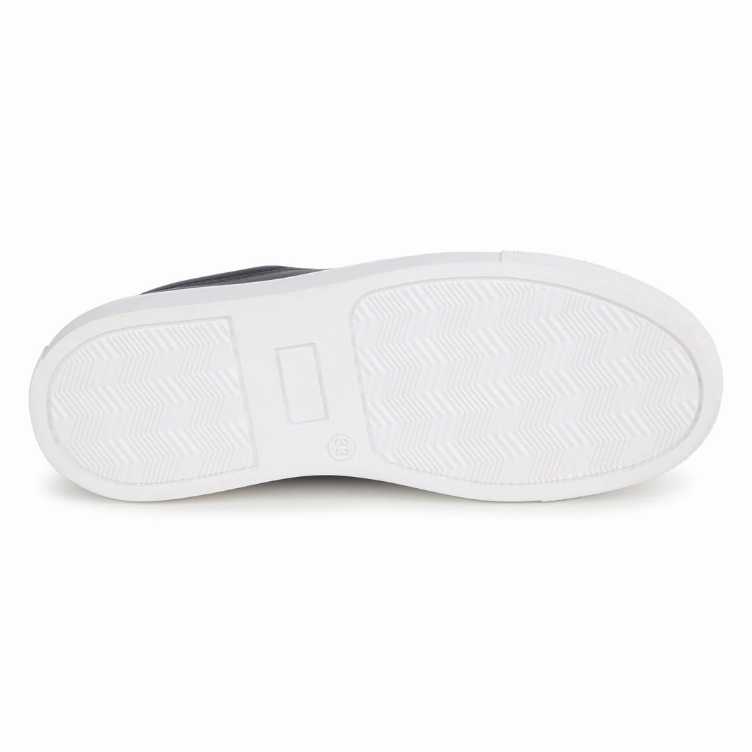 Navy & Green Logo Sneakers