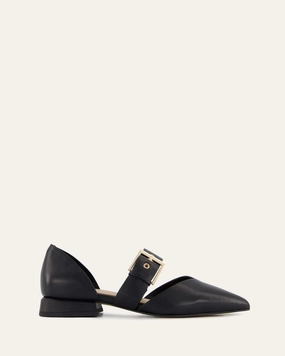 NEELA DRESS FLATS BLACK LEATHER Affordable Womens Flats online