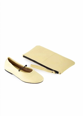 Neon Moon Ballet Flat (Travel Duo) In Pale Lime Comfy Women Flats under $50