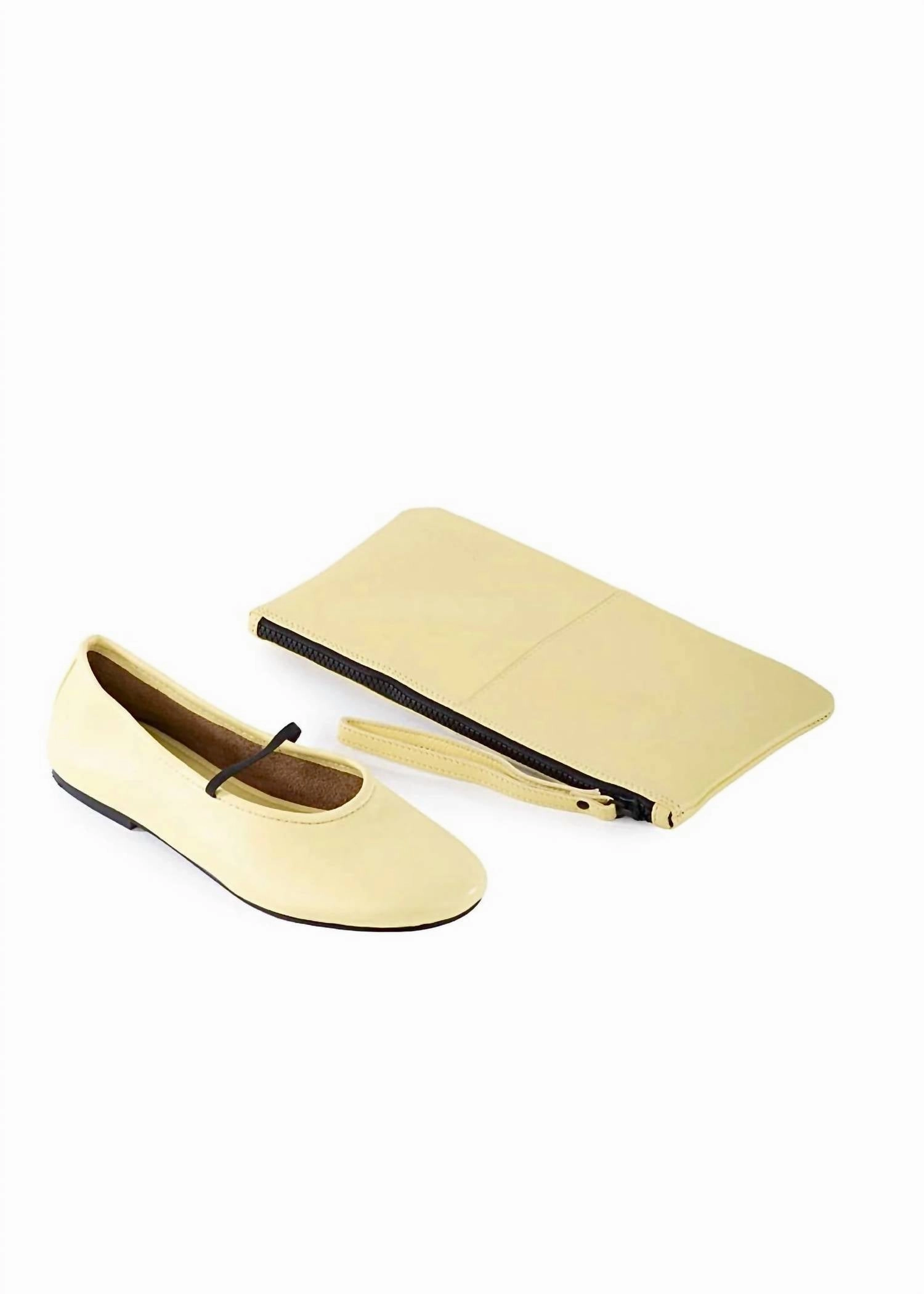 Neon Moon Ballet Flat (Travel Duo) In Pale Lime Comfy Women Flats under $50