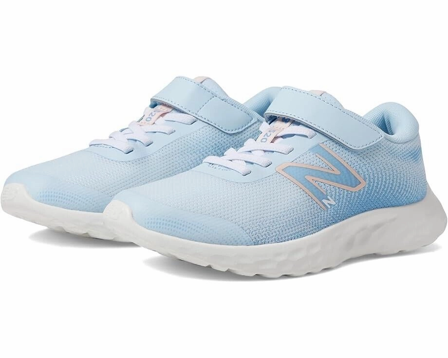 New Balance 520v8 PA520SP8 Kids Girl's US 1 Blue Bungee Lace Running Shoe FZP586