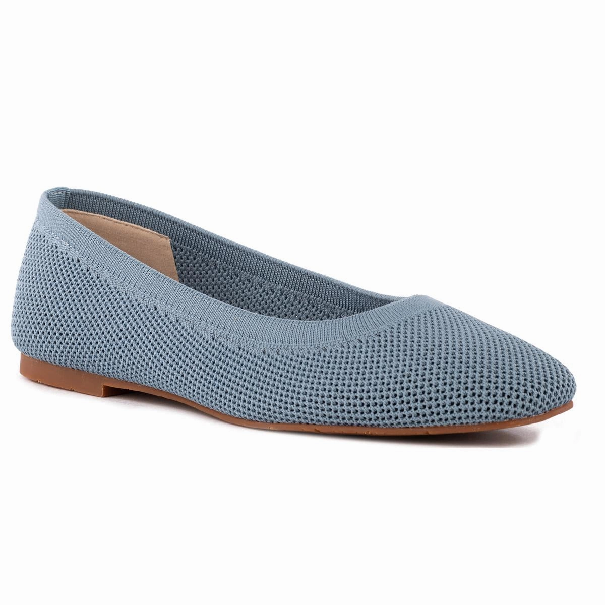 Next Chapter Womens Knit Leopard Ballet Flats