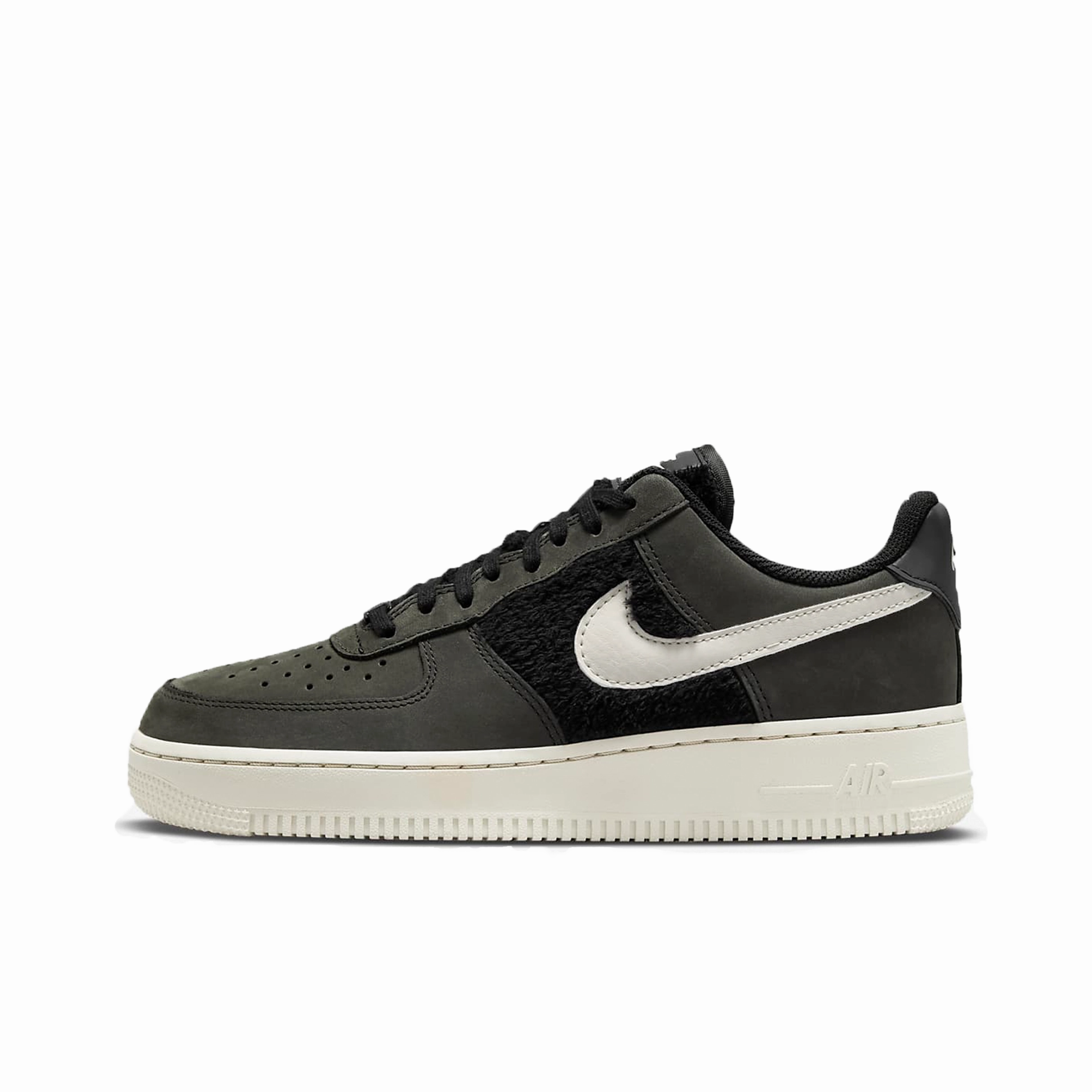 Nike Air Force 1 Faux Fur Black Light Bone (Women's) Sneakers on sale today