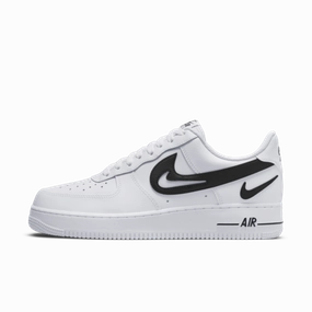 Nike Air Force 1 Low '07 FM Cut Out Swoosh White Black Sneakers on sale today