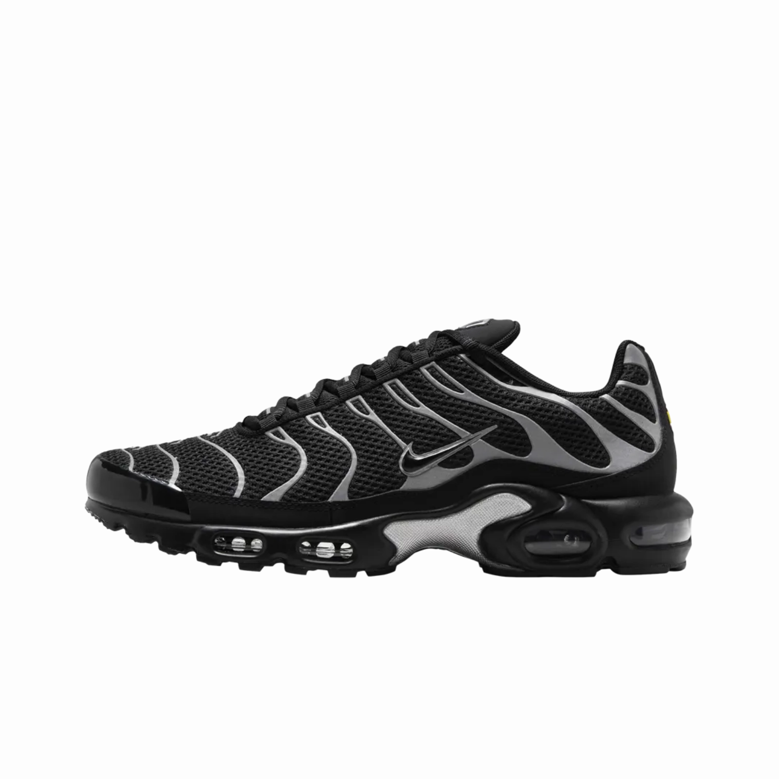 Nike Air Max Plus Premium Black Reflective Silver Top-rated sneakers discount