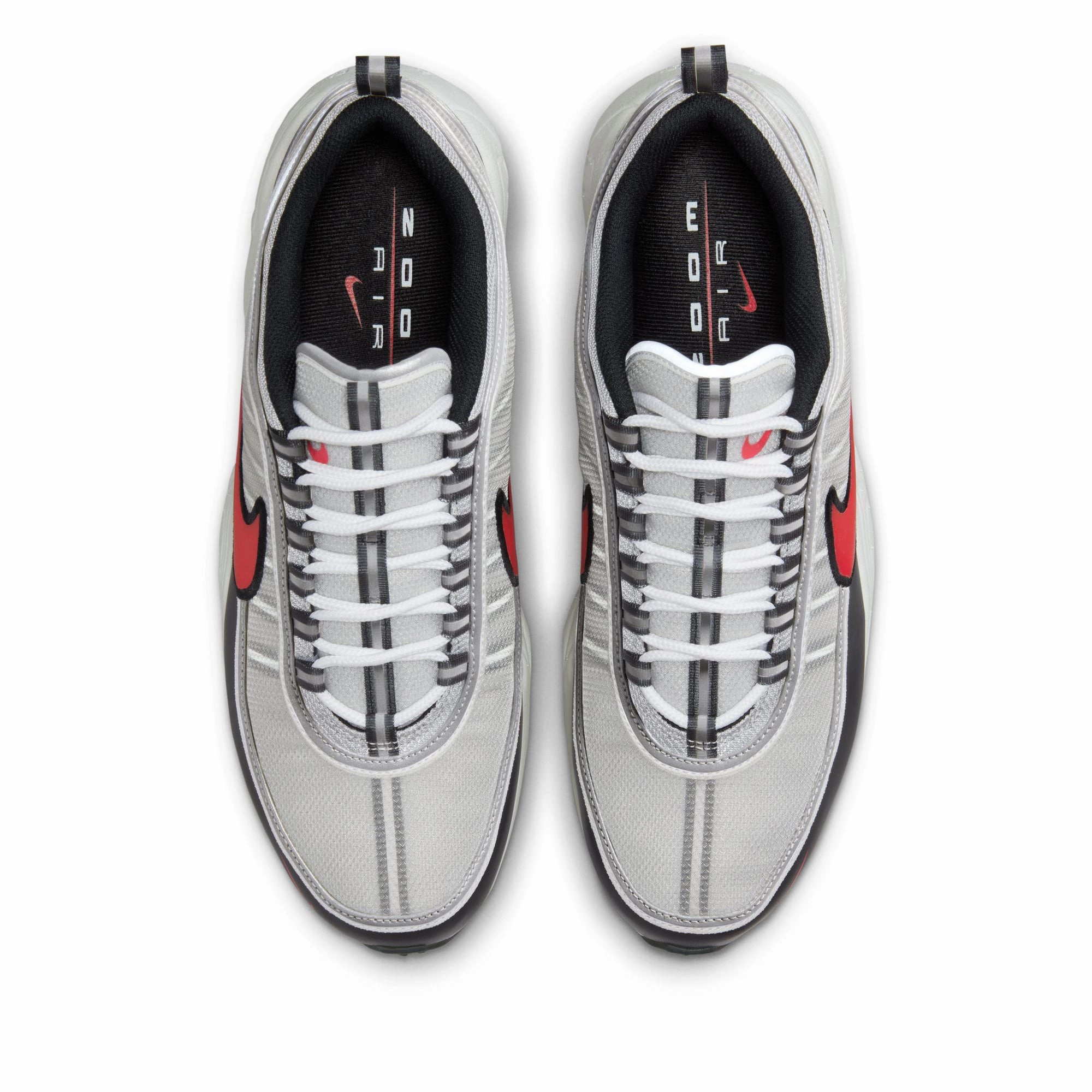 Nike Air Zoom Spiridon - Metallic Silver/Sport Red