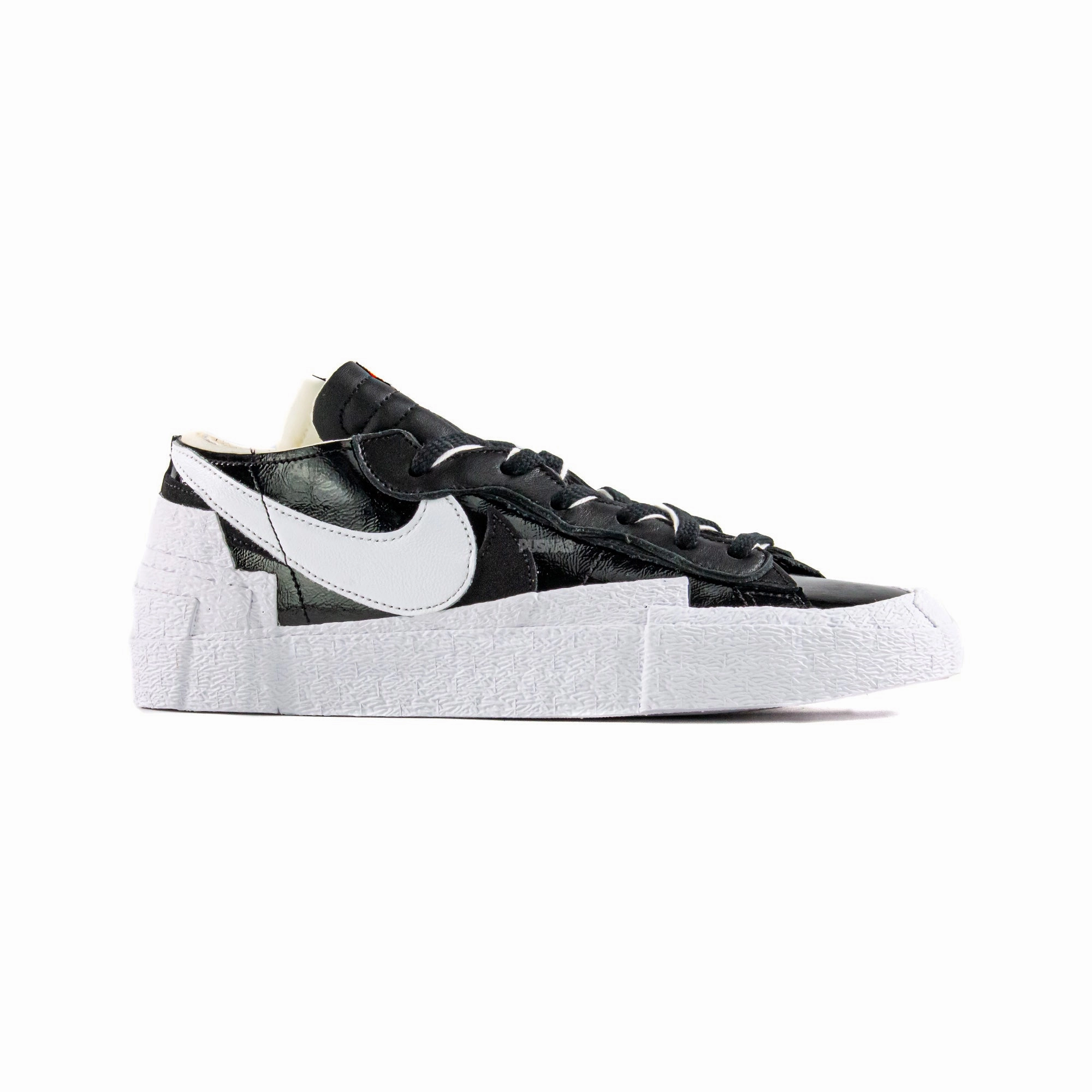 Nike Blazer Low x Sacai 'Black Patent Leather' (2022) Sneakers free shipping