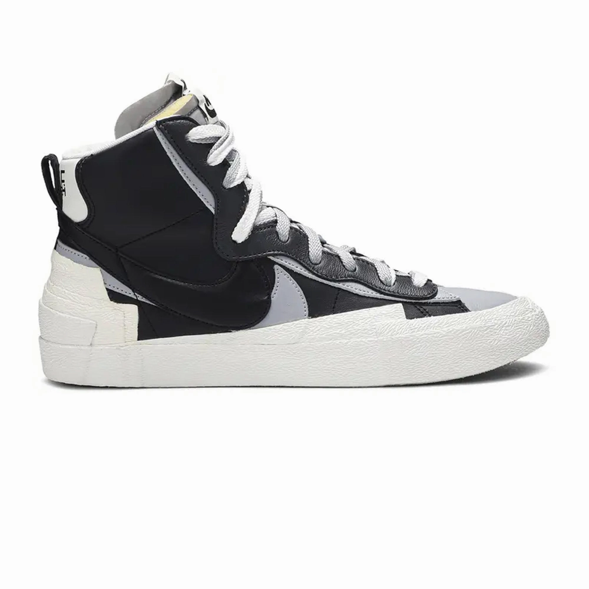 Nike Blazer Mid x Sacai 'Black Grey' Sneakers free shipping