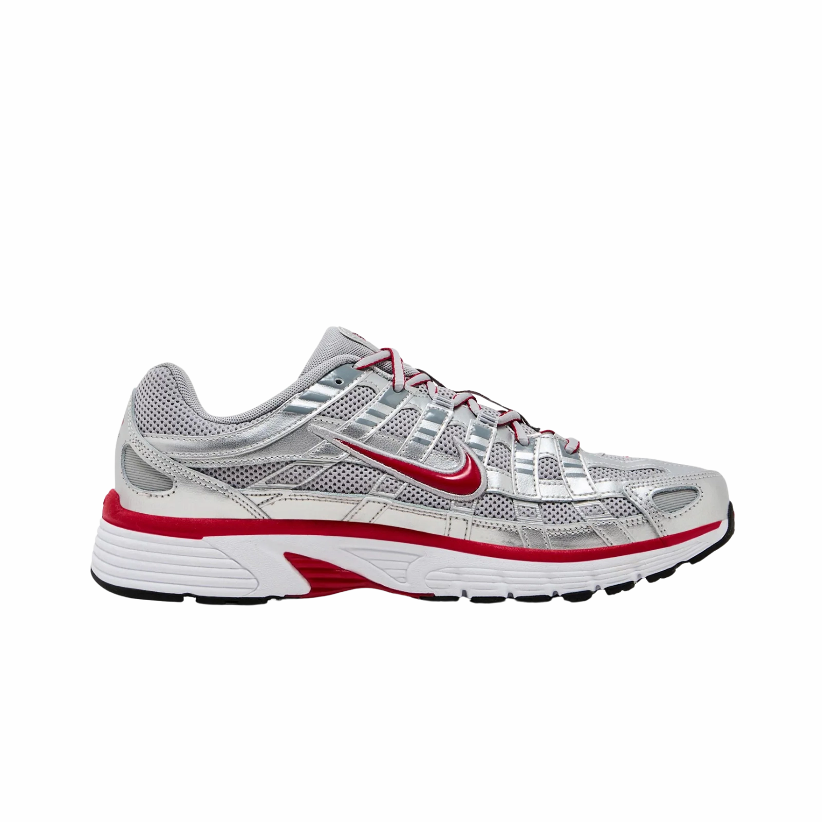 Nike P-6000 Metallic Silver Gym Red